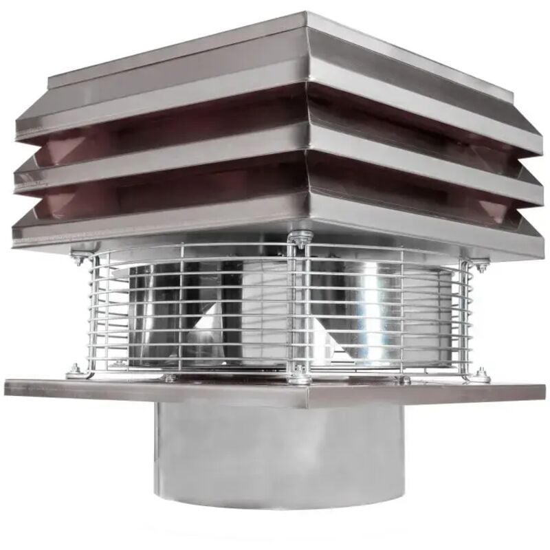 foto del prodotto aspiratore per camino gemi elettronica in acciaio canna fumaria tonda 20 cm aspirafumo elettrico tiracamino per caminetto 200 mm barbecue gemi elettronica