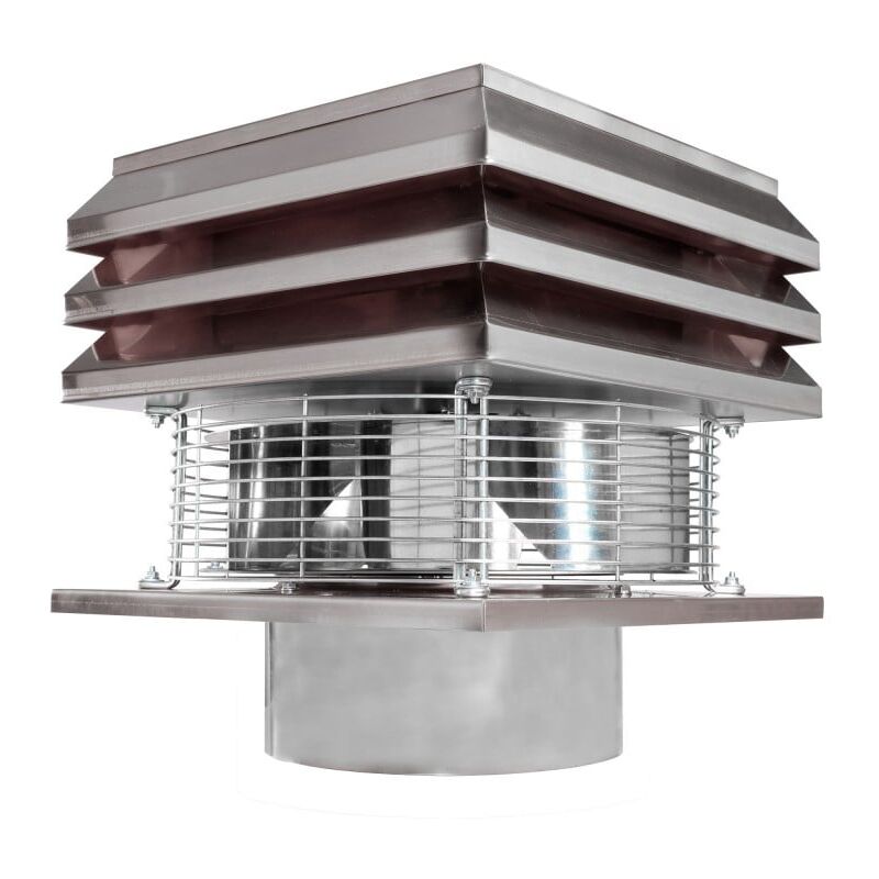 foto del prodotto aspiratore per camino gemi elettronica in acciaio canna fumaria tonda 25 cm aspirafumo elettrico tiracamino per caminetto250 mm barbecue gemi