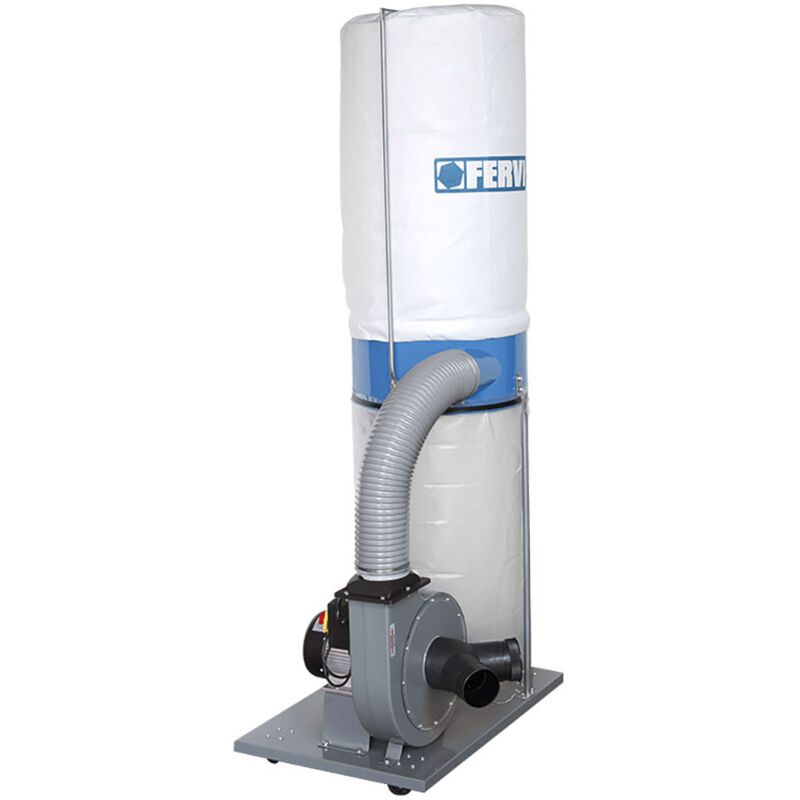 foto del prodotto aspiratore per trucioli carrellato fervi 0759 per macchine legno 1.5 kw
