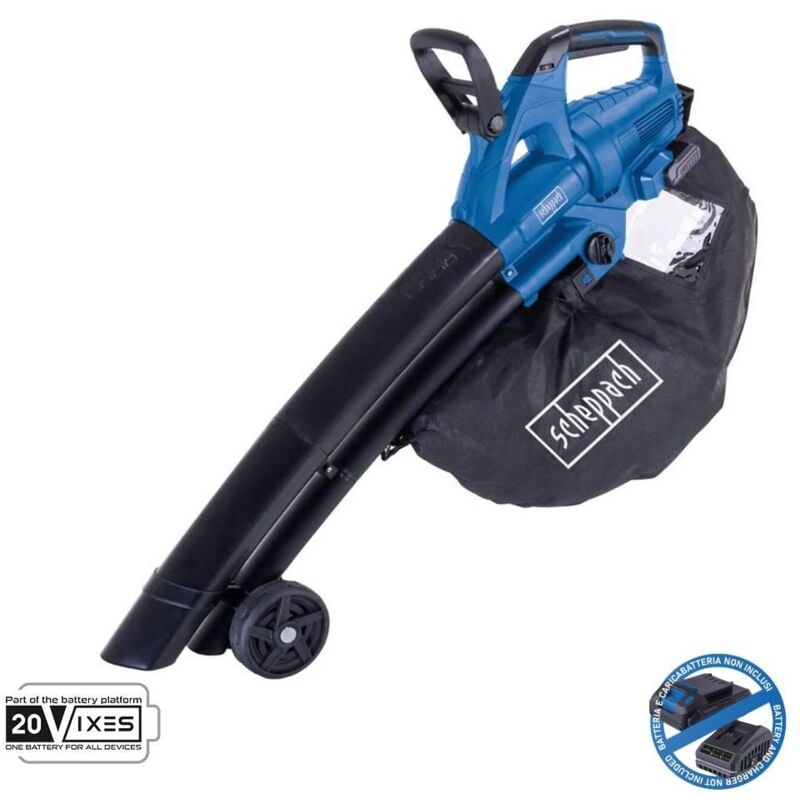 foto del prodotto aspiratore soffiatore brushless 2x20v senza batteria ixes scheppach bc blv720 x