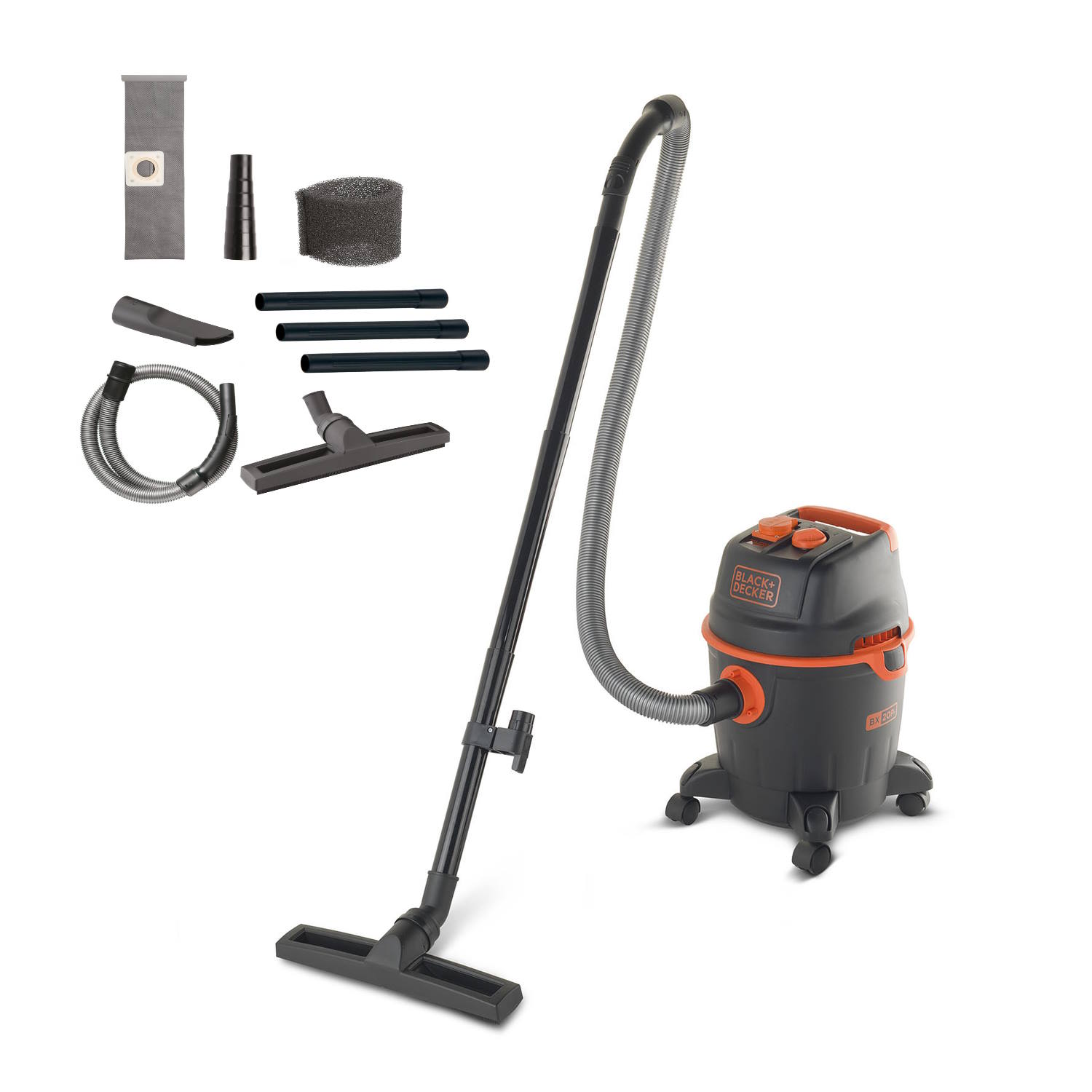 foto del prodotto aspiratore solidi e liquidi black+decker bxvc20pte (potenza assorbita 1200 w, capacità fusto 20 l)