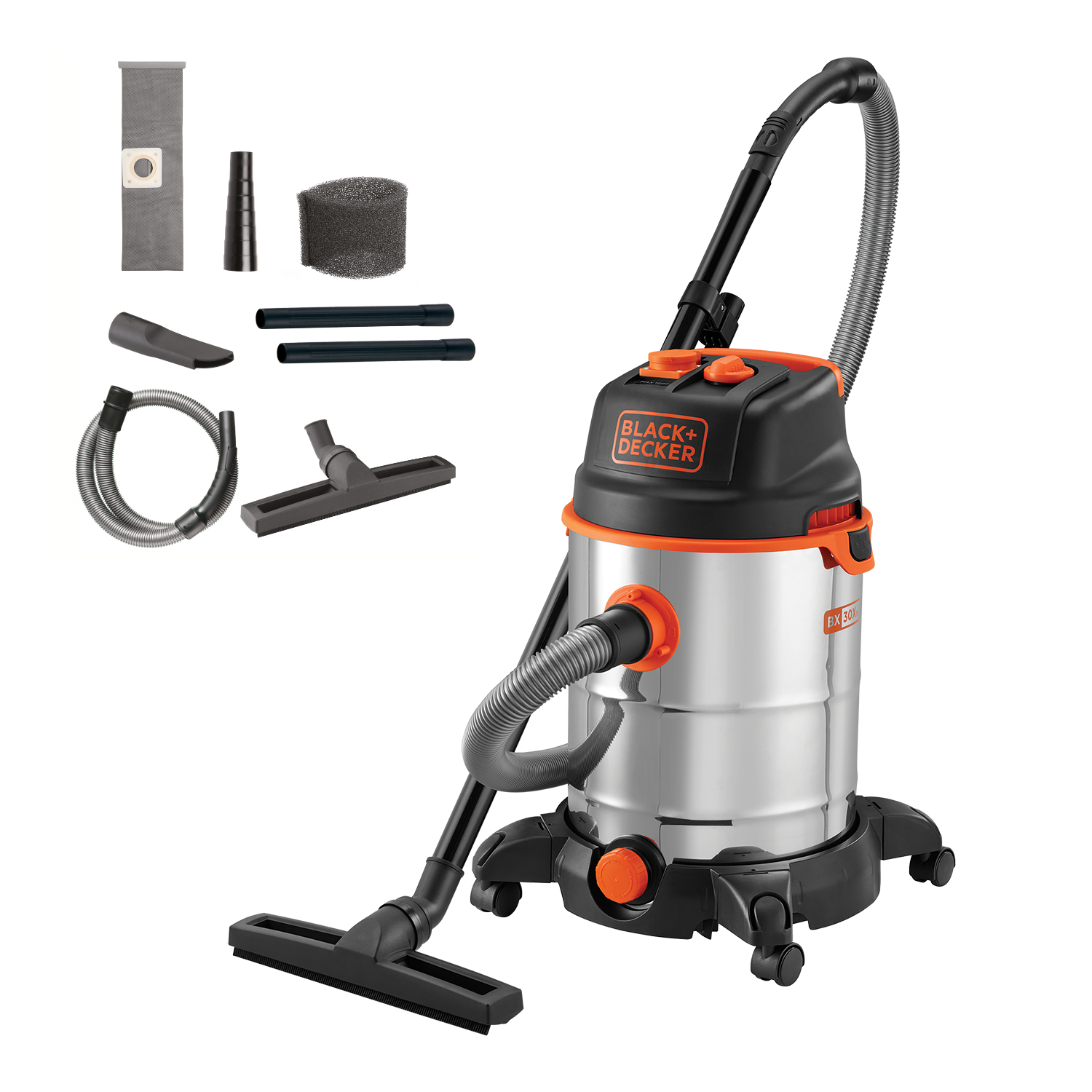 foto del prodotto aspiratore solidi e liquidi black+decker bxvc30xtde (potenza assorbita 1600 w, capacità fusto 30 l)