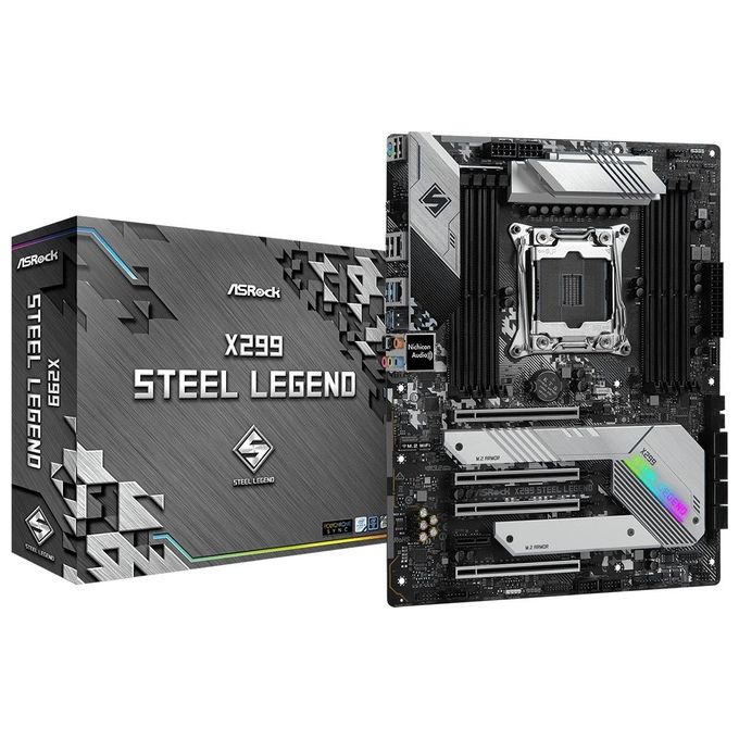foto del prodotto asrock x299 steel legend intel x299 lga 2066 socket r4 atx