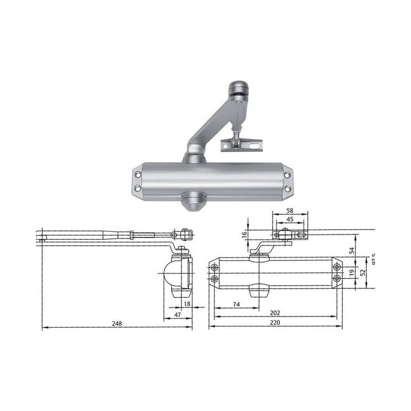 foto del prodotto assa abloy dc120 ar chiudiporta s f for 2 4