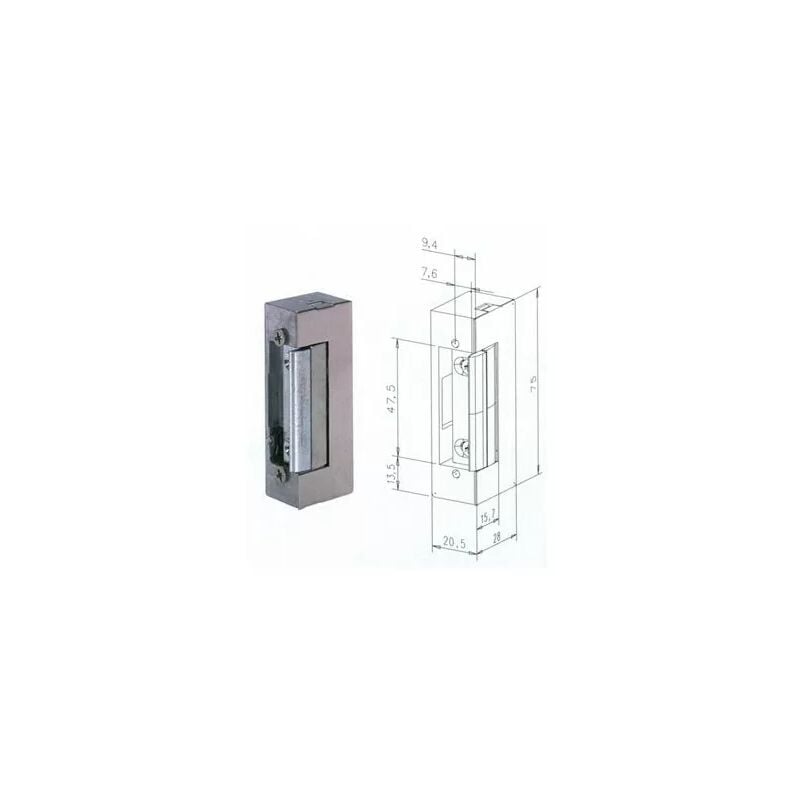 foto del prodotto assa abloy eff eff spe71 incontro elettrico a 12v con trasmettitore da incasso