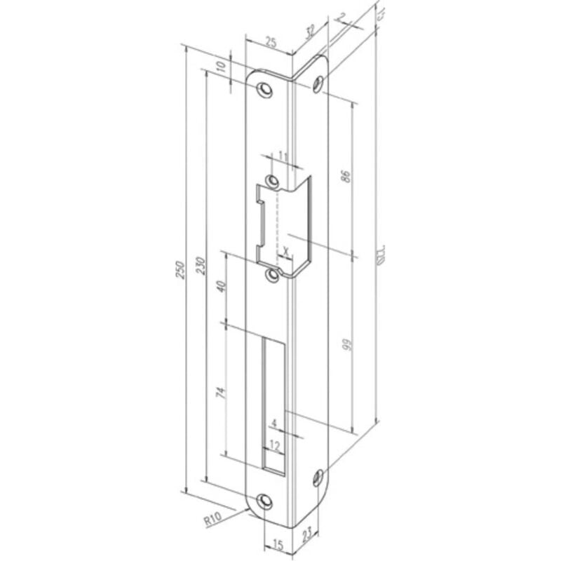 foto del prodotto assa abloy - incontro angolare iw 324 r-10 est va tondo din l