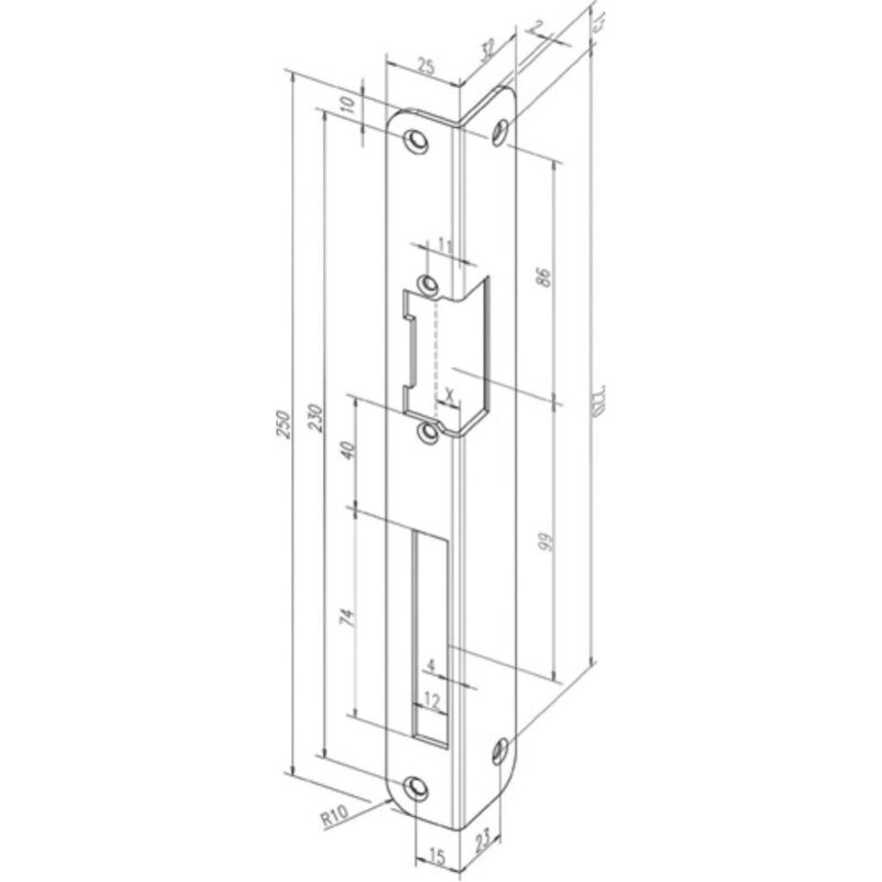 foto del prodotto assa abloy - incontro angolare iw 324 r-10 est va tondo din r