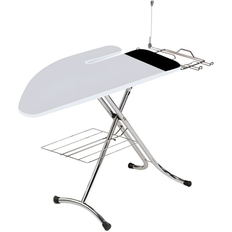foto del prodotto asse da stiro con stiramaniche e poggiaferro 125x48 cm combiboard plus grigio