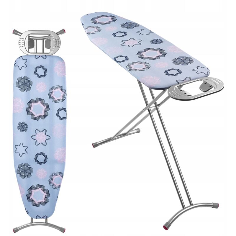 foto del prodotto asse da stiro pieghevole kadax 120 x 38 cm, asse da stiro ergonomico con rivestimento in cotone e piedini regolabili per una stiratura efficiente