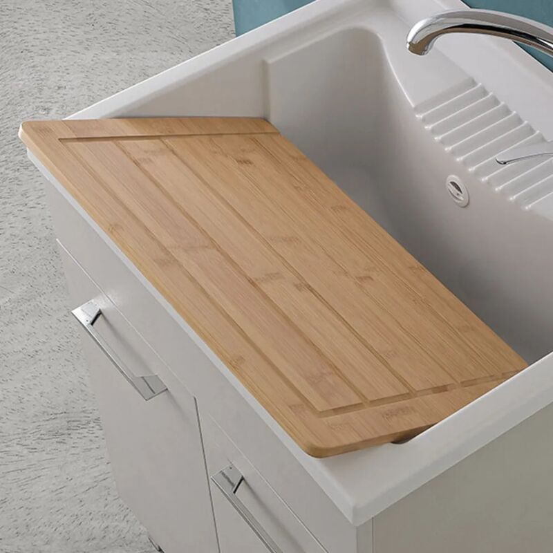 foto del prodotto asse di lavaggio per lavatoio in resina da 60 cm in legno di bamb 