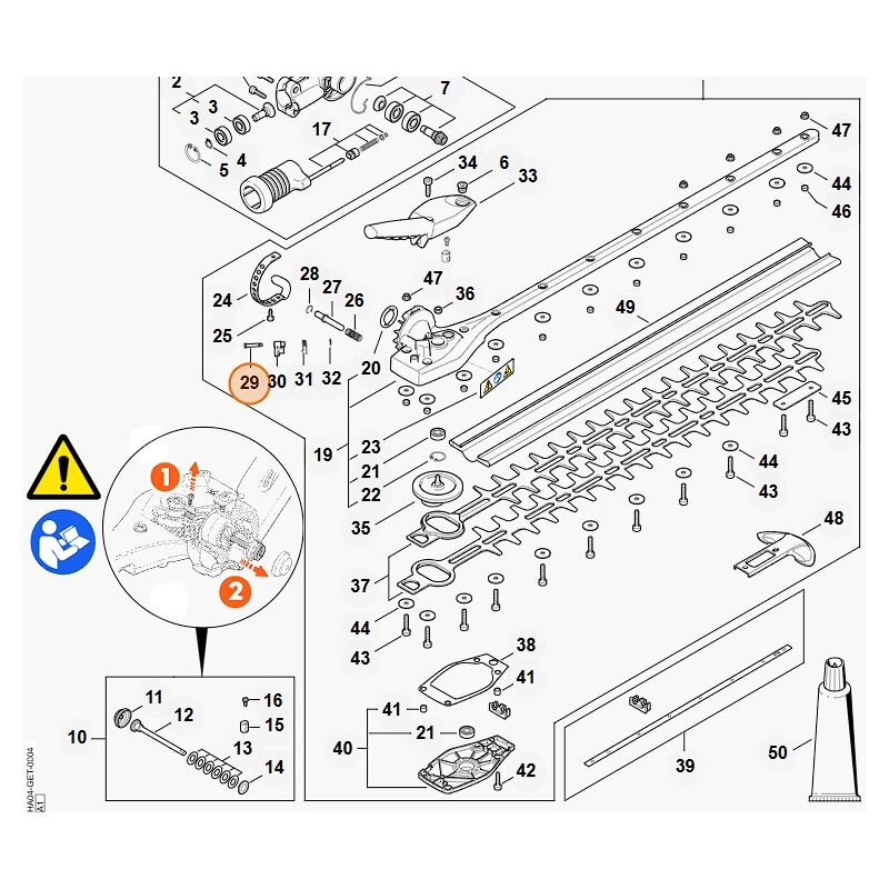 foto del prodotto asse tagliasiepi modelli hla135 originale stihl 42437040900
