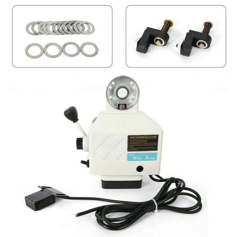 foto del prodotto asse x asse avanzamento per tavolo di fresatura, motore di avanzamento da 135 lb, power table feed per macchina da fresatura bridgeport, avanzamento