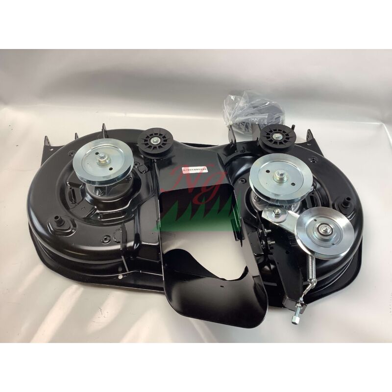 foto del prodotto assieme piatto di taglio nudo originale trattorino stiga mp84c con raccolta