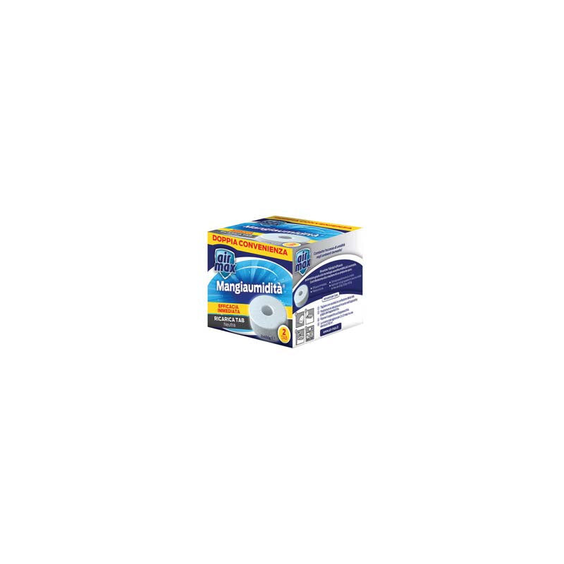 foto del prodotto assorbiumidita ricarica tab neutra 2 ricariche 450 gr. ciascuna airmax