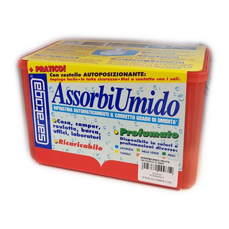 foto del prodotto assorbiumido in vaschetta con 1 ricarica da 450gr fragranza fruits