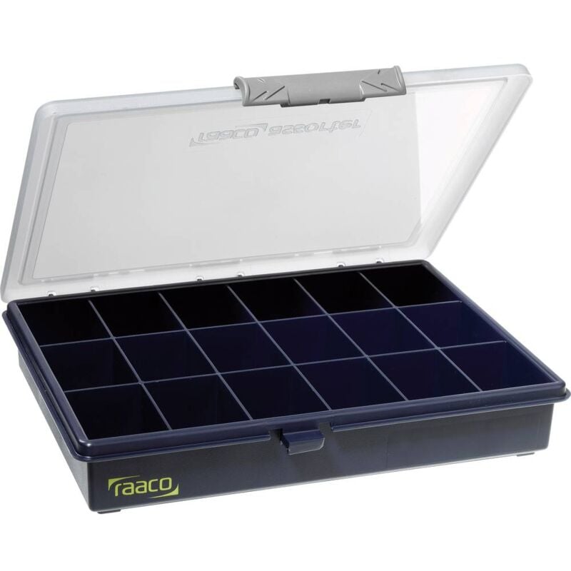 foto del prodotto assorter 5 18 scatola minuteria l x l x a 240 x 195 x 43 mm scomparti 18 suddivisione fissa contenuto 1 pz. raaco