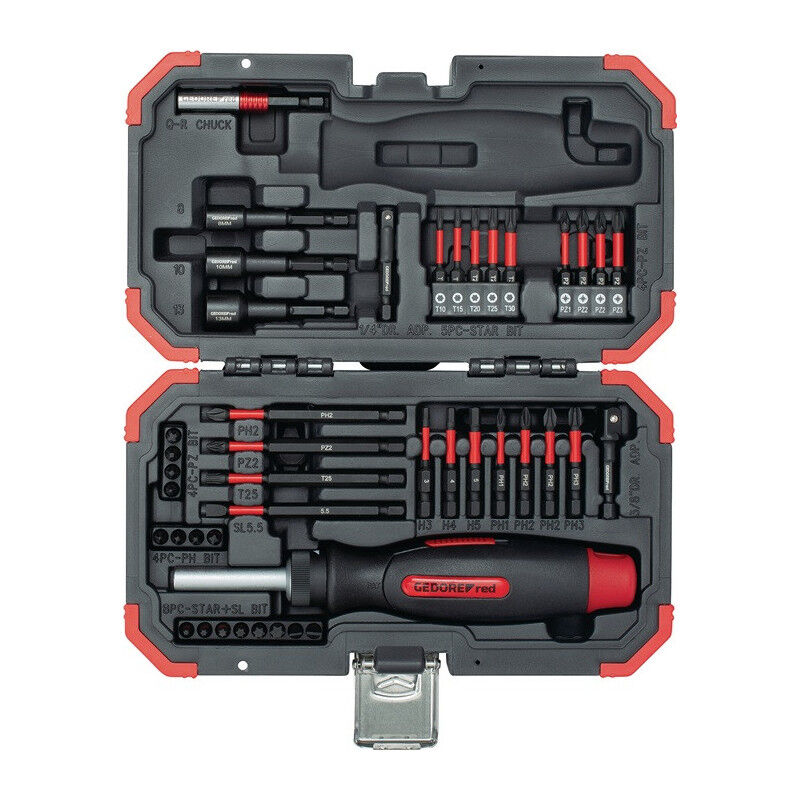 foto del prodotto assortiment d embouts r33003043 43 pi ces ph pzd tx fendu gedore red