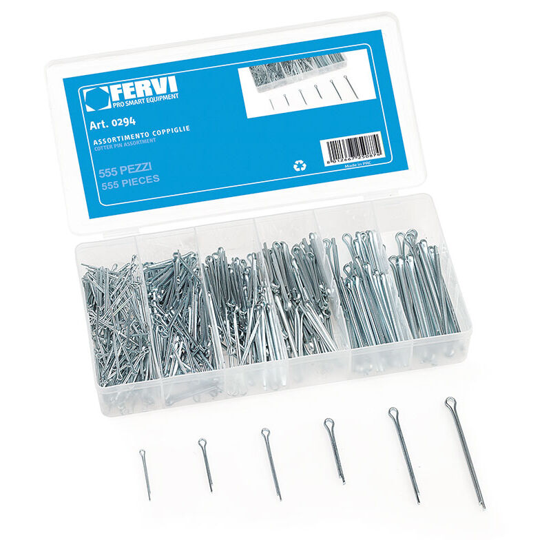 foto del prodotto assortimento 555 pz di coppiglie fervi 0294