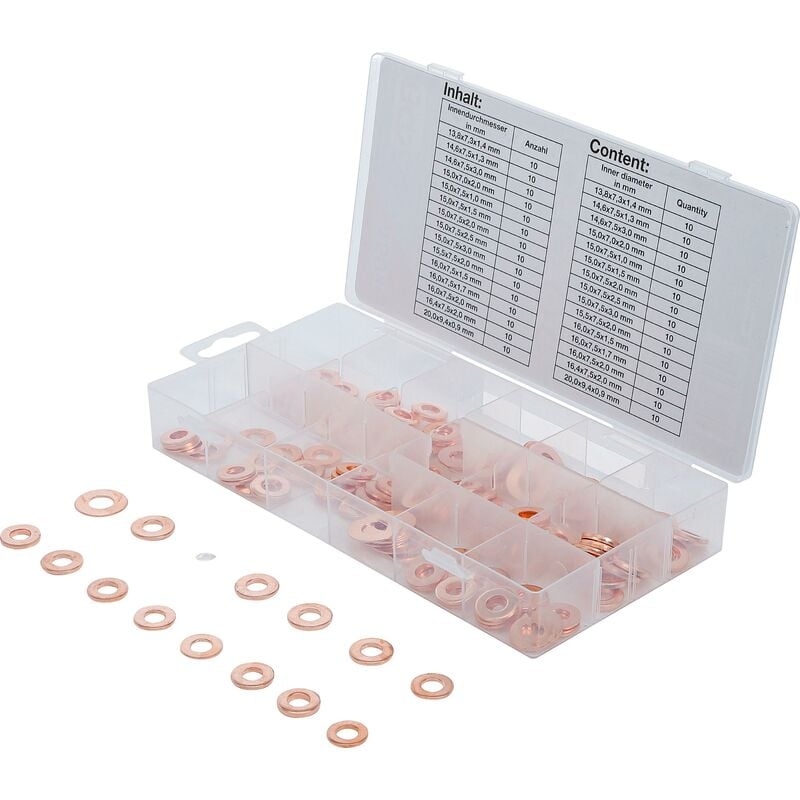 foto del prodotto assortimento anelli in rame 150 pz.