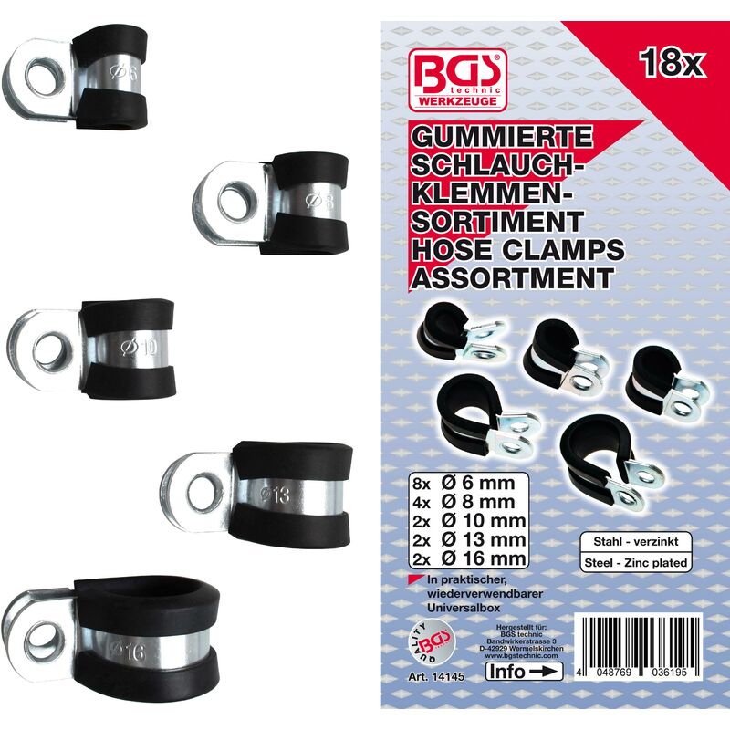 foto del prodotto assortimento anelli stringitubo gommati 6 16 mm 18 pz.