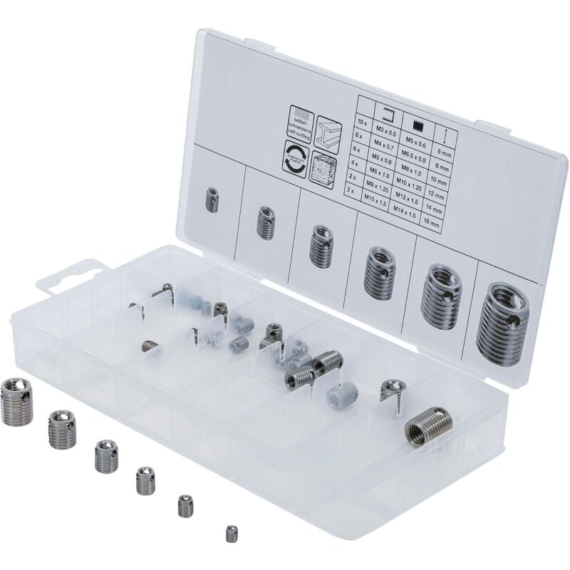 foto del prodotto assortimento bussole filettate autofilettanti 32 pz.