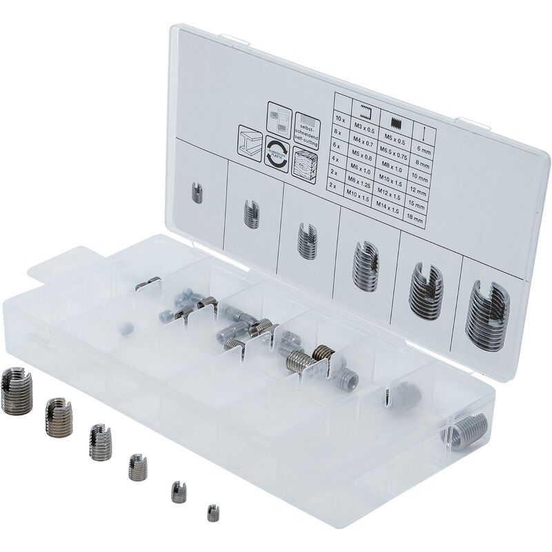 foto del prodotto assortimento bussole filettate autofilettanti 32 pz.