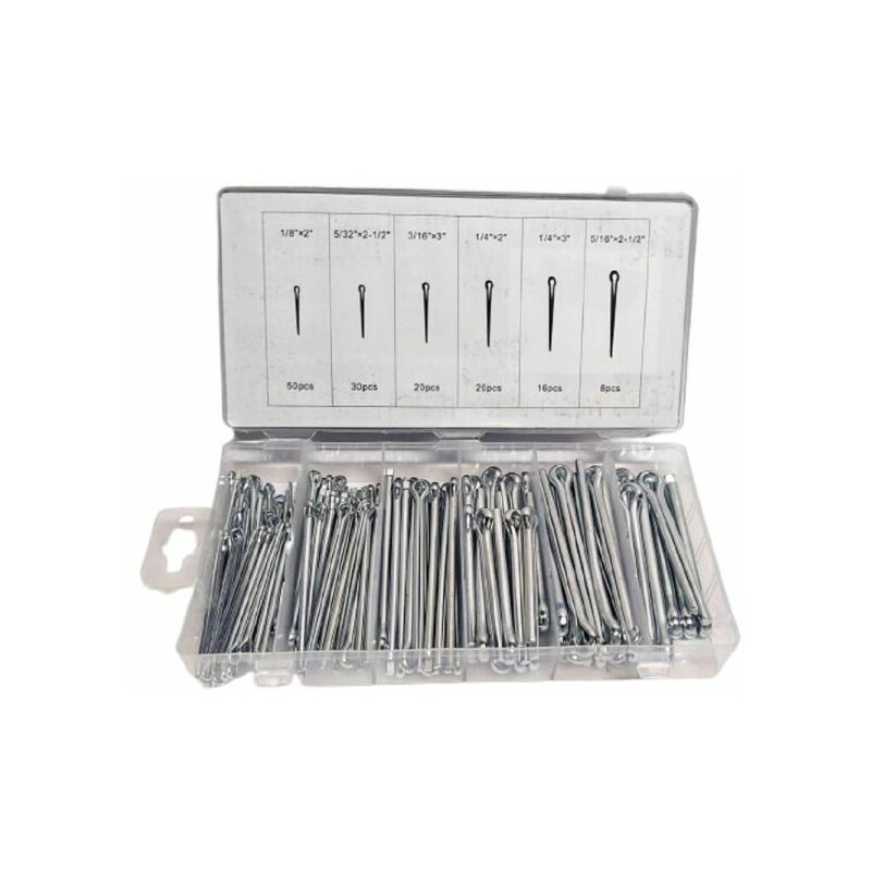 foto del prodotto assortimento coppiglie 144pz perni fermi di sicurezza