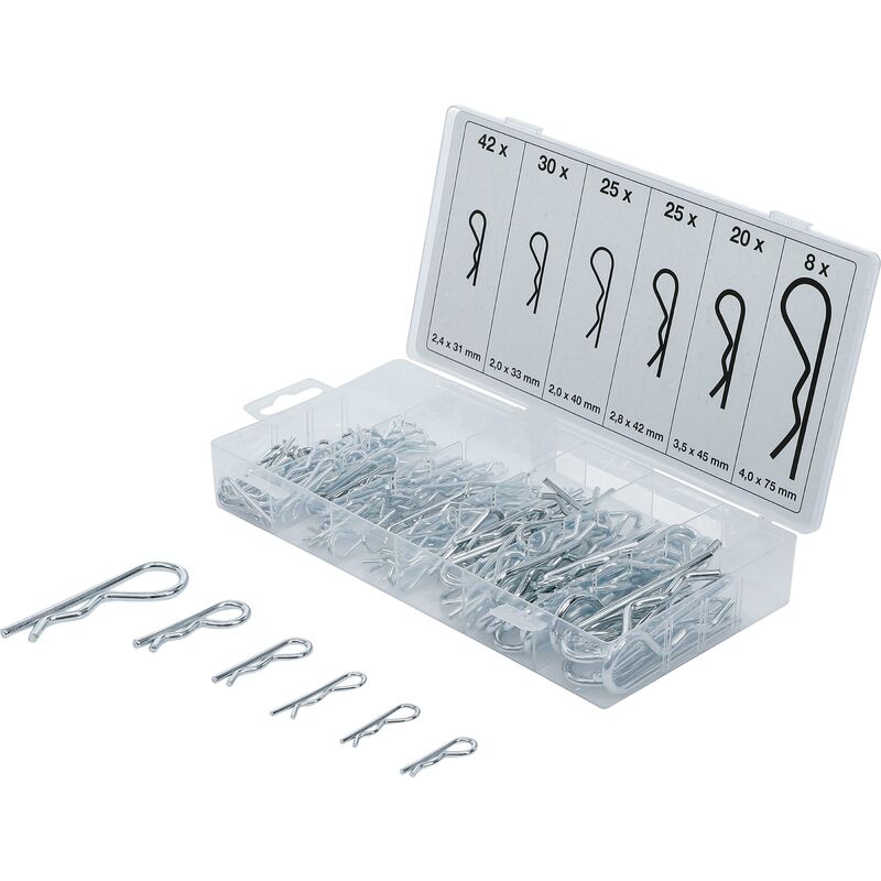 foto del prodotto assortimento coppiglie per molle 2,4 4,0 mm 150 pz.