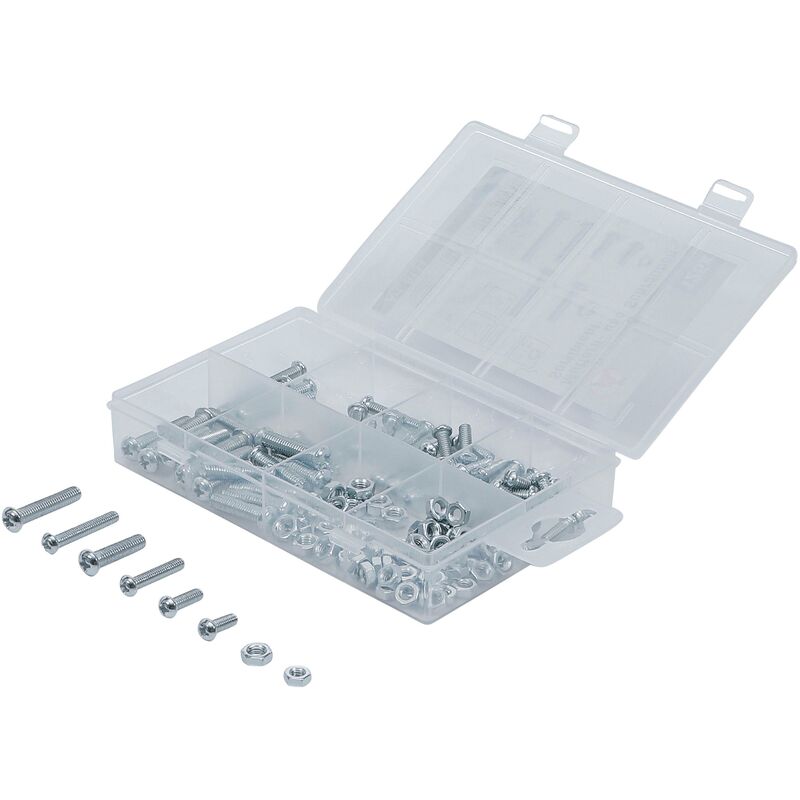 foto del prodotto assortimento dadi e viti metrico m4 m5 126 pz.