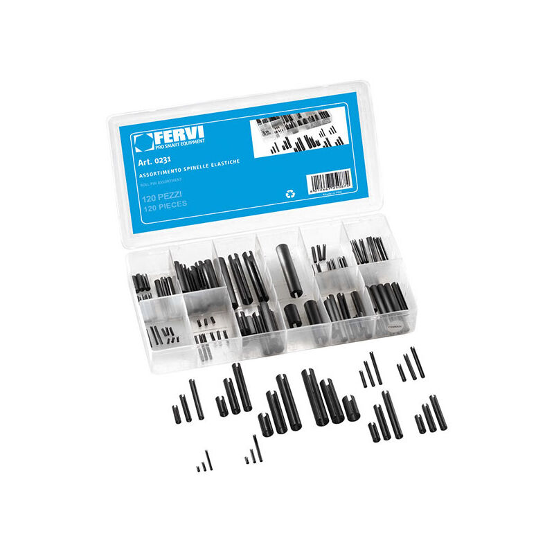 foto del prodotto assortimento di 120 spine elastiche 0231 fervi