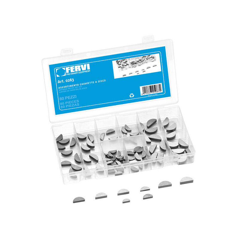 foto del prodotto assortimento di 80 chiavette a disco 0263 fervi