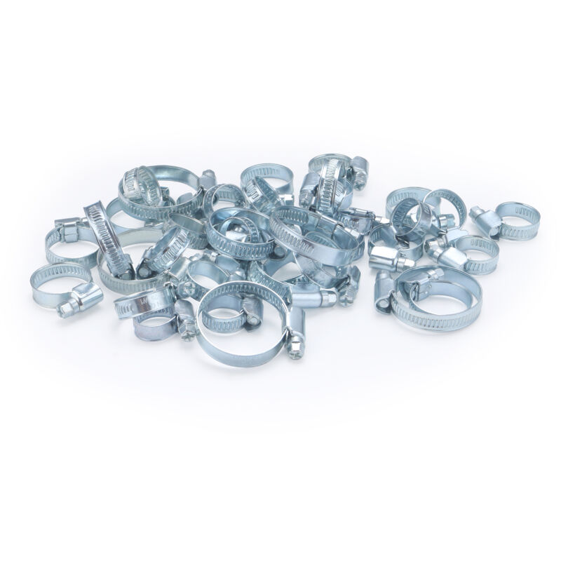 foto del prodotto assortimento di collari in acciaio, larghezza 9 mm, serraggio 10 40 40 pezzi aroz