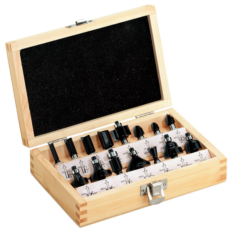 foto del prodotto assortimento di frese metabo sp 15 pezzi 631039000