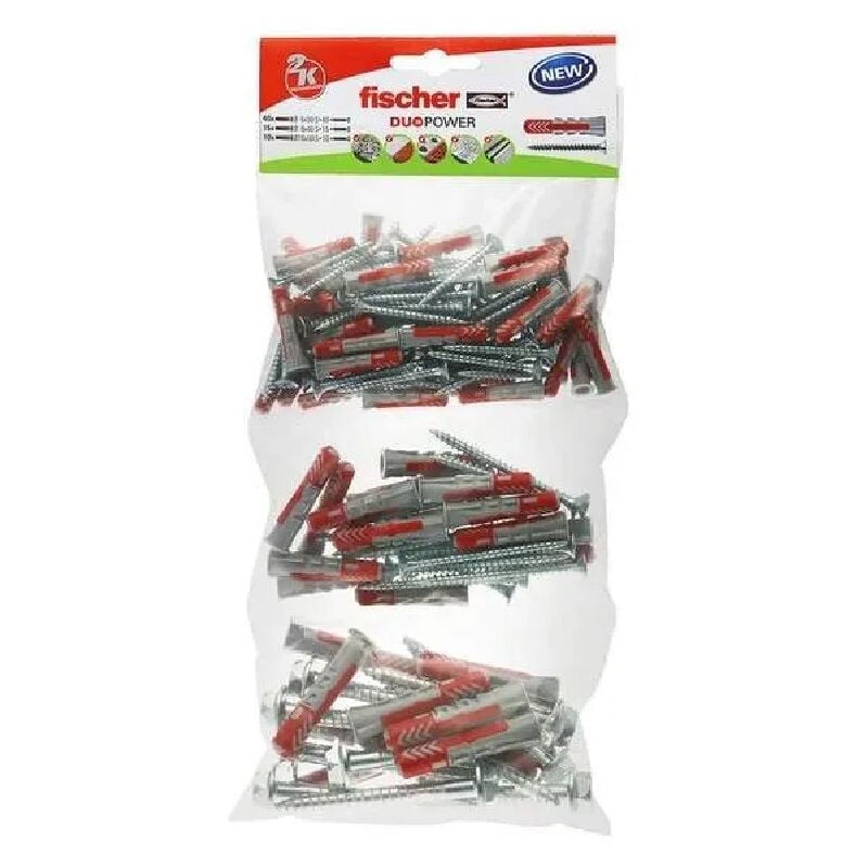 foto del prodotto assortimento di tappi viti duopower 65 pezzi.