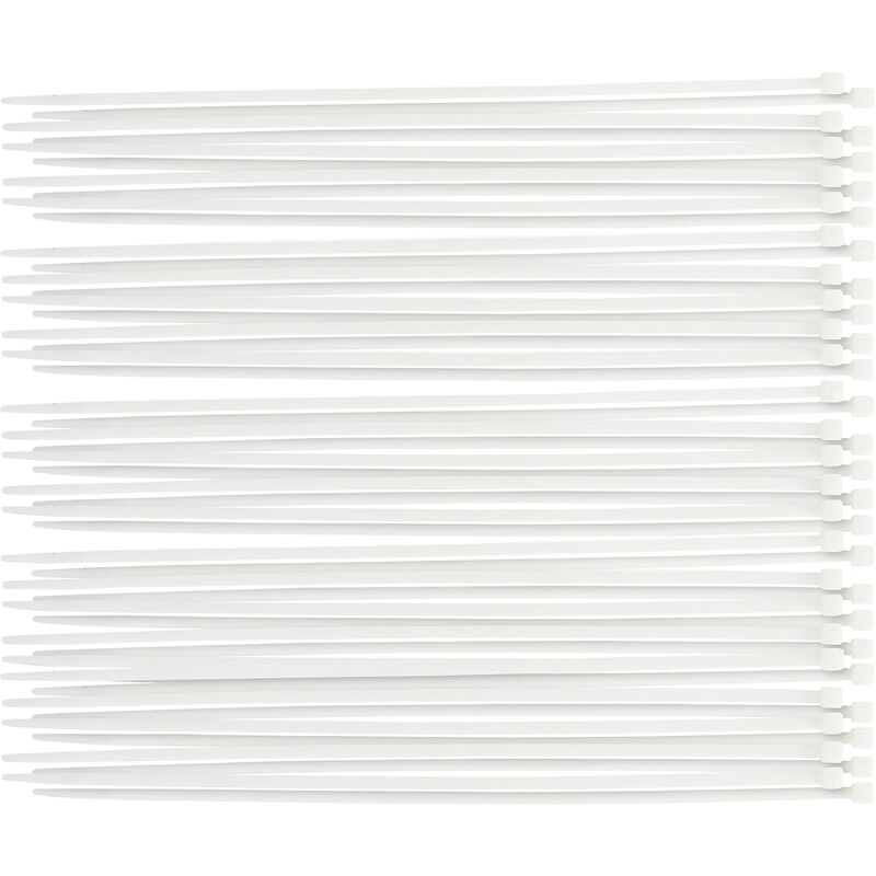 immagine 0 del prodotto assortimento fascette per cavi bianche 4,8 x 250 mm 50 pz.