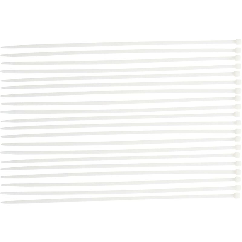 foto del prodotto assortimento fascette per cavi bianche 8,0 x 600 mm 20 pz.