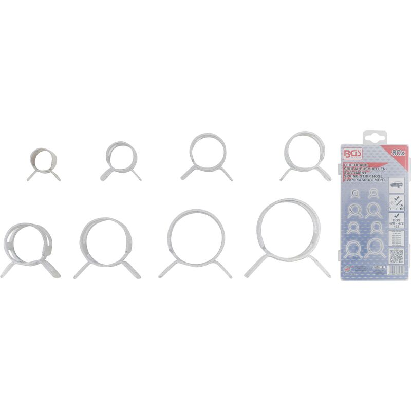 foto del prodotto assortimento fascette stringitubo a molla 80 pz.