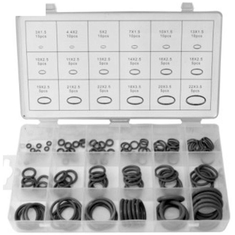 foto del prodotto assortimento guarnizioni o ring verdi a a 3 22 mm, 125 unit 