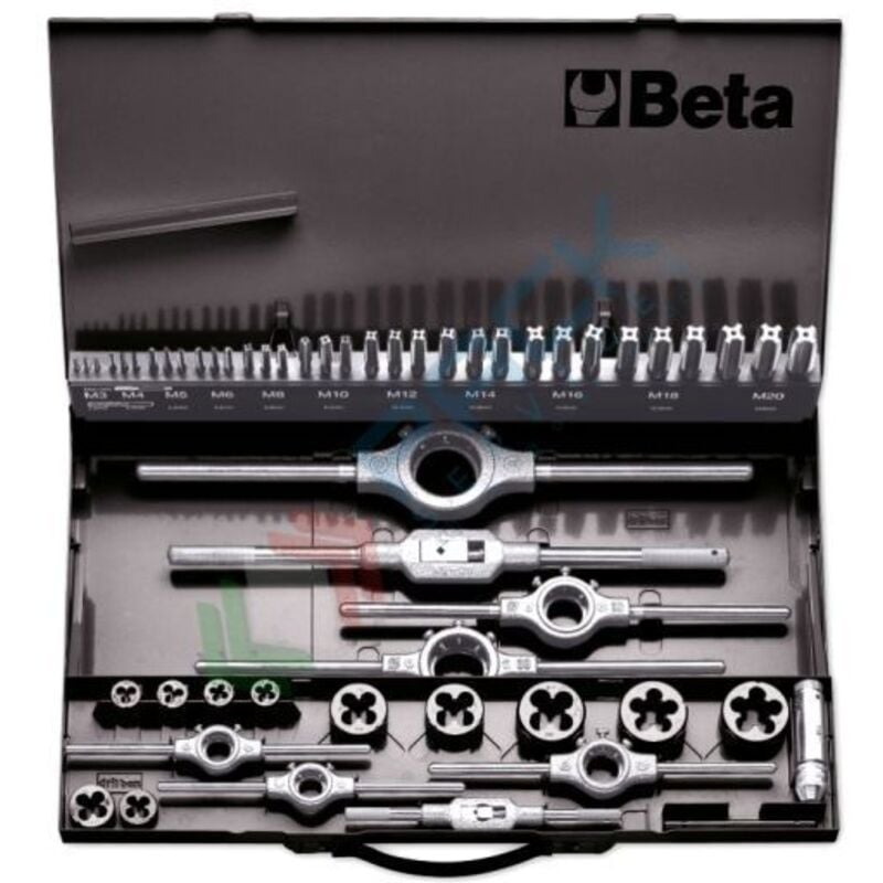 foto del prodotto assortimento maschi e filiere acciaio hss passo grosso beta 447/c53 - 53