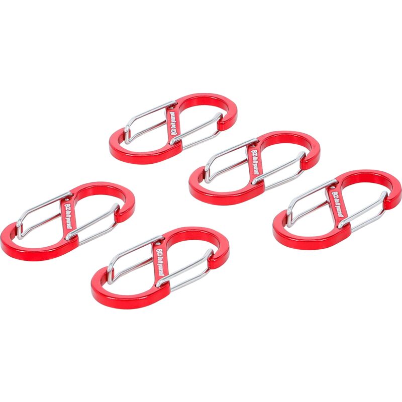 immagine 0 del prodotto assortimento moschettoni con doppia apertura alluminio 5 pz.