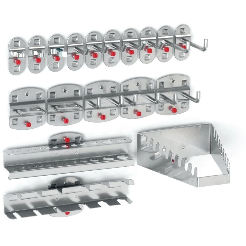 foto del prodotto assortimento portautensili, 18 pezzi, rivestimento ku. per lamiere forate