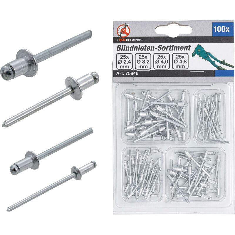 foto del prodotto assortimento rivetti a strappo 2,4 4,8 mm 100 pz.