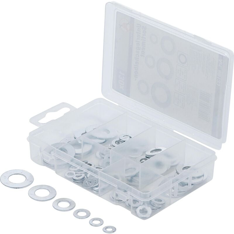foto del prodotto assortimento rondelle 4 12 mm diametro interno 130 pz.