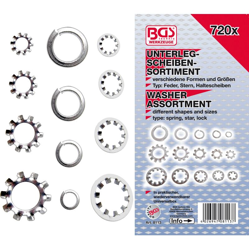 foto del prodotto assortimento rondelle 720 pz.