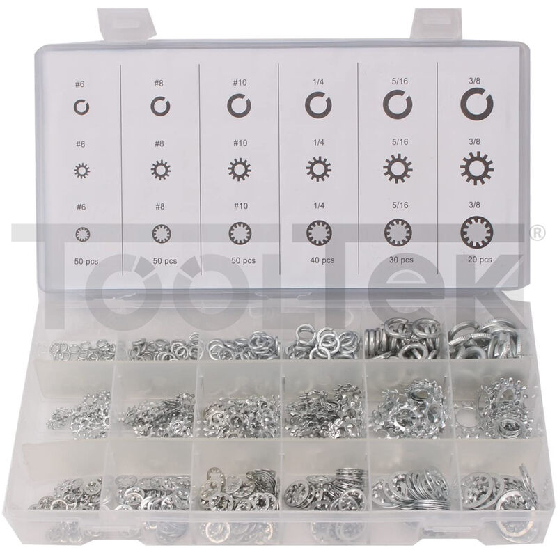foto del prodotto assortimento rondelle dentate interne esterne standard 720pz