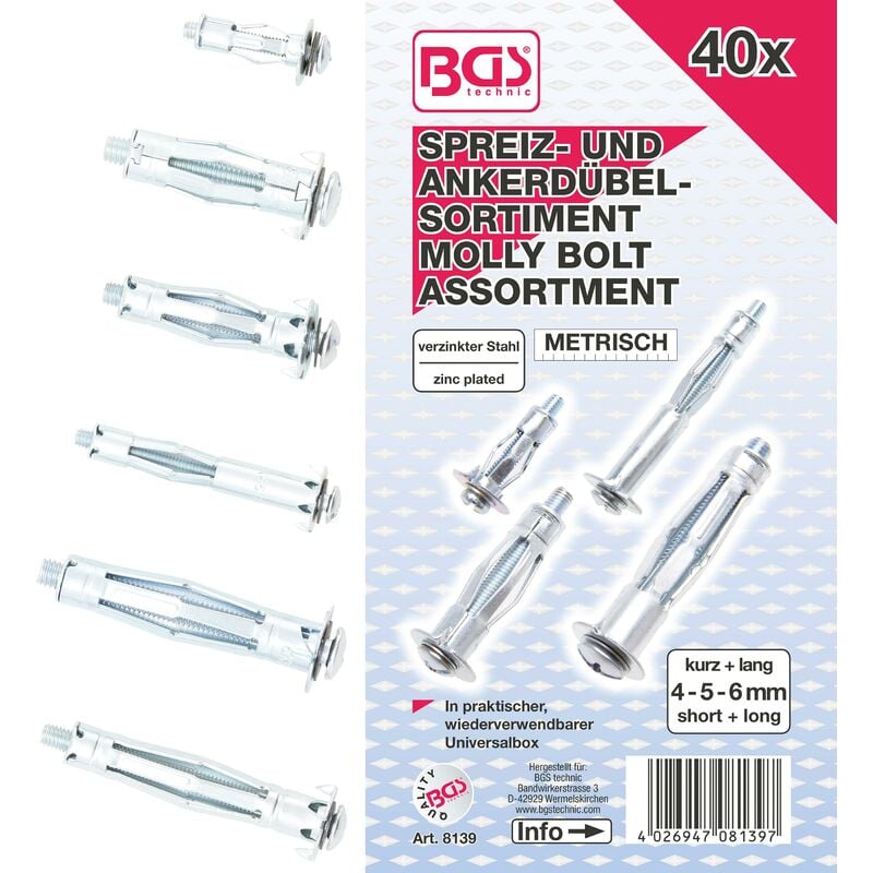 foto del prodotto assortimento tasselli ad espansione 40 pz.