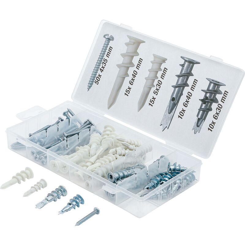 foto del prodotto assortimento tasselli per cartongesso 100 pz.