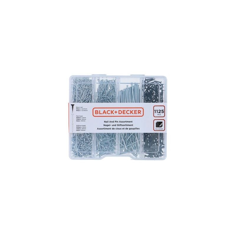 foto del prodotto assortimento unghie 1125 pezzi black decker