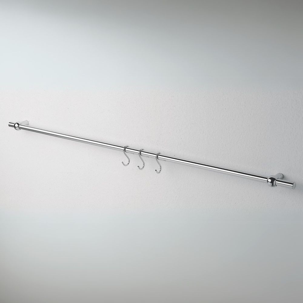 foto del prodotto asta appendi mestoli kitcromo90 4 ganci 90 cm cromo