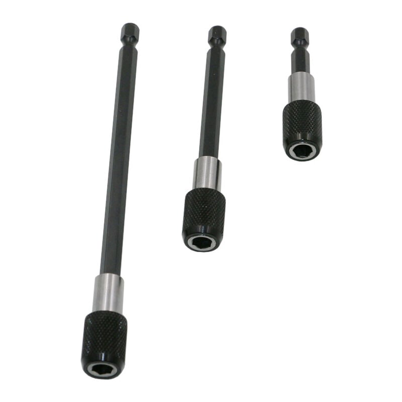 foto del prodotto asta di prolunga magnetica da 3 pezzi, punta per cacciavite elettrico, punta per trapano esagonale da 1 4, barra a sgancio rapido, porta punte per